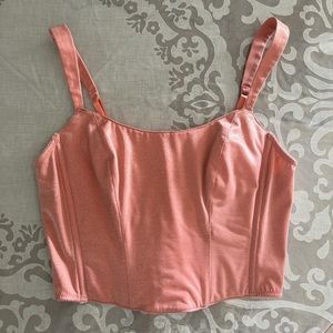 Vintage Victoria’s Secret Gold Label Pink Shimmer Corset